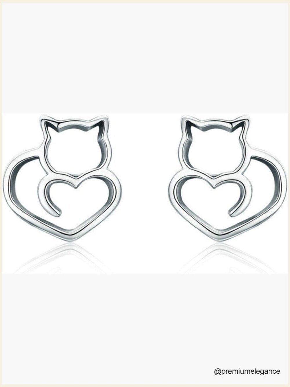 Cute Cat Pearl Stud Earrings for Women Hypoallergenic